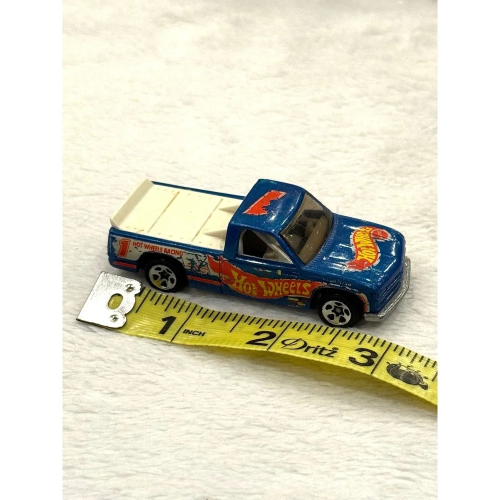 Hot Wheels 1996 Chevy 1500 Blue Racing Pickup Truck‎ Diecast 1/64 Mattel
